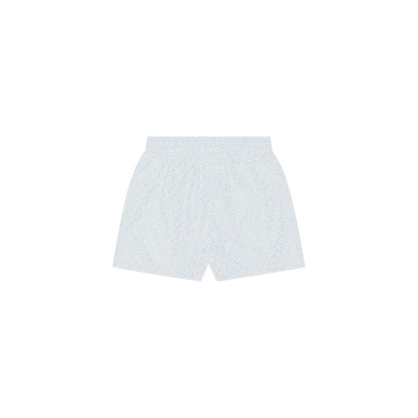 Monogram Swimshorts Light Blue/White-Quotrell-Mansion Clothing