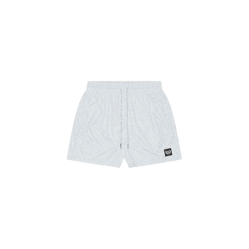 Monogram Swimshorts Light Blue/White