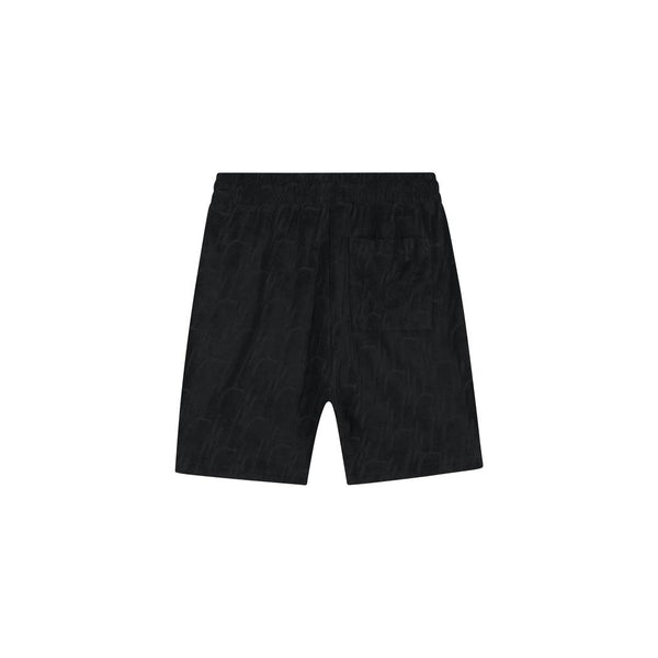 Monogram Towelling Shorts Black-Malelions-Mansion Clothing