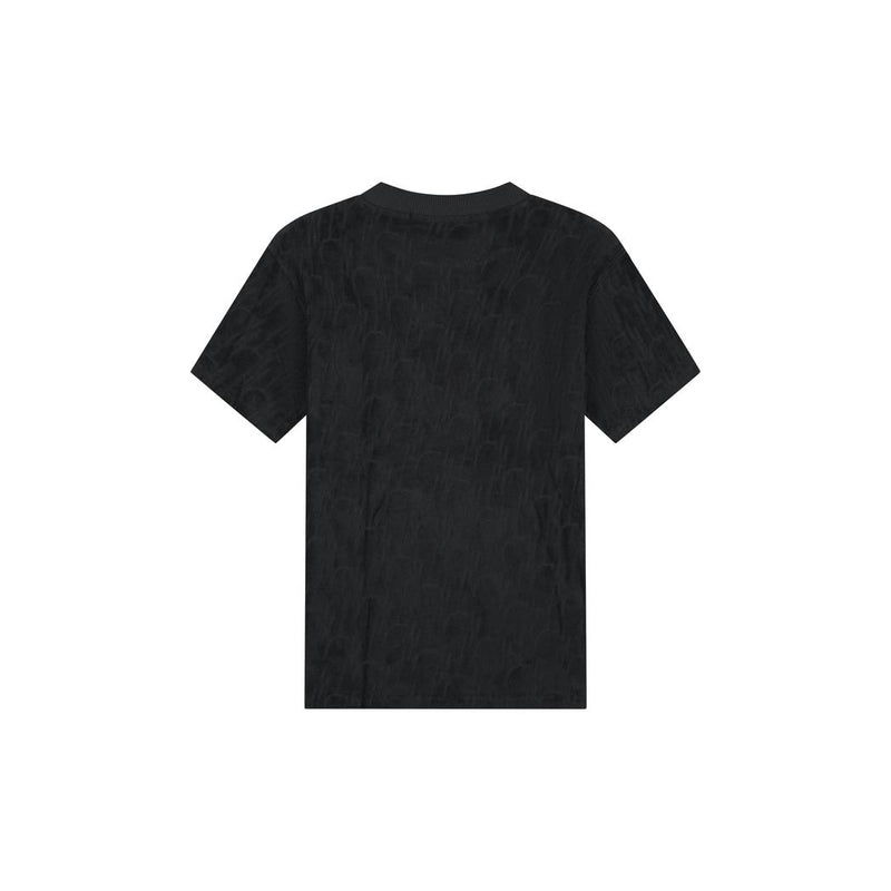 Monogram Towelling T-Shirt Black-Malelions-Mansion Clothing