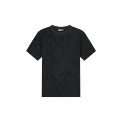 Monogram Towelling T-Shirt Black-Malelions-Mansion Clothing