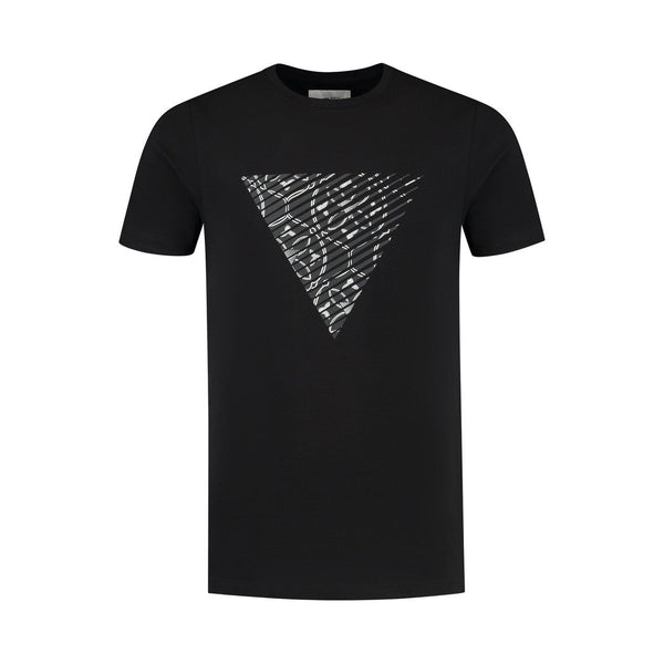 Monogram Triangle T-shirt - Black-Pure Path-Mansion Clothing