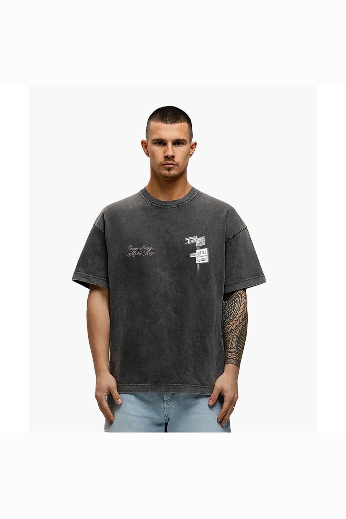 Motel loose fit t-shirt Acid Grey