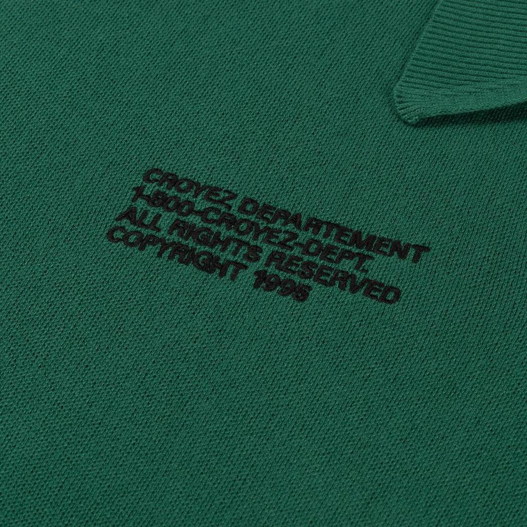 Nombre Knit Polo Forest Green