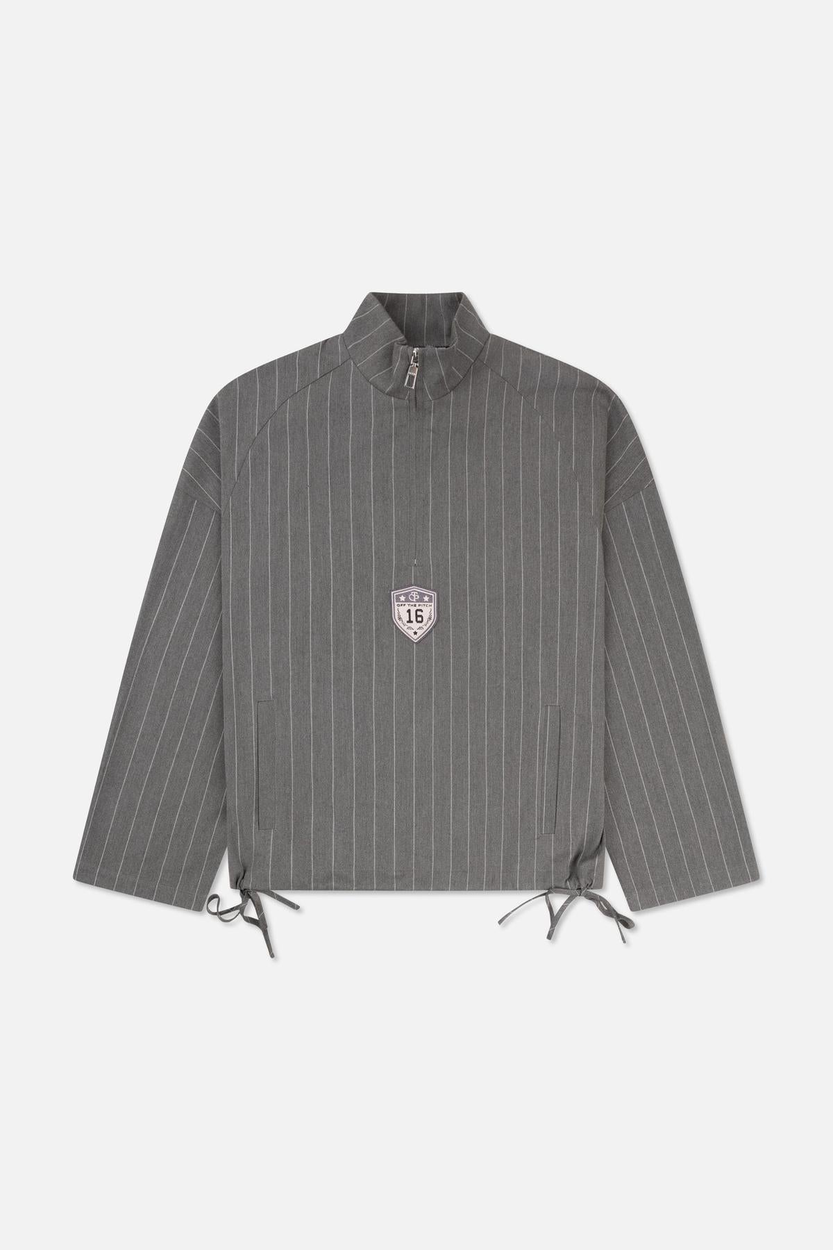 Pin Stripe Funnel Grey