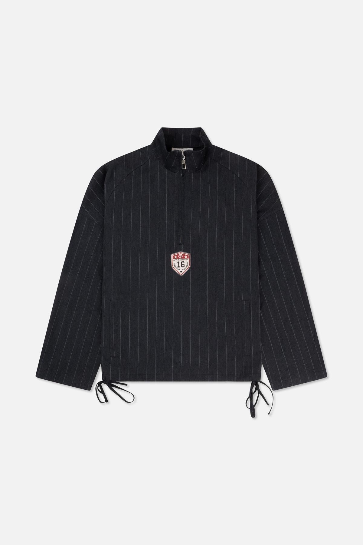 Pin Stripe Funnel Black