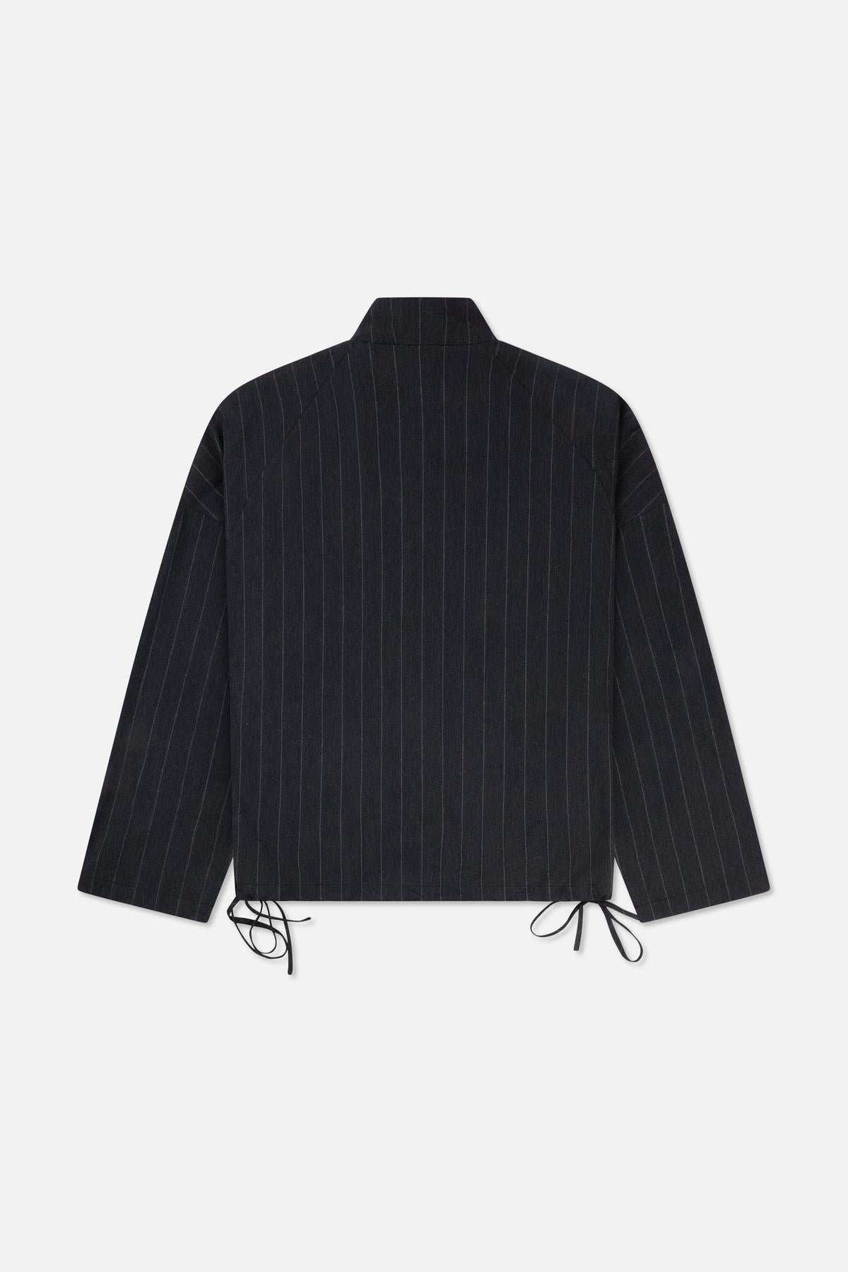 Pin Stripe Funnel Black
