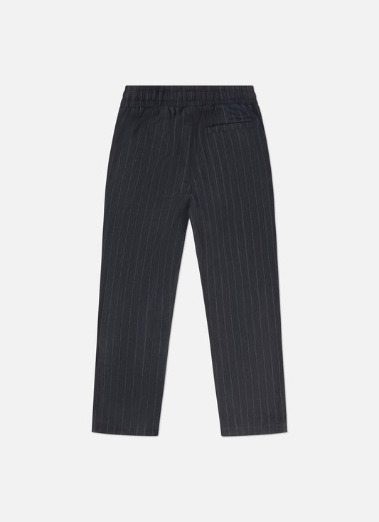 Pin Stripe Joggers Black