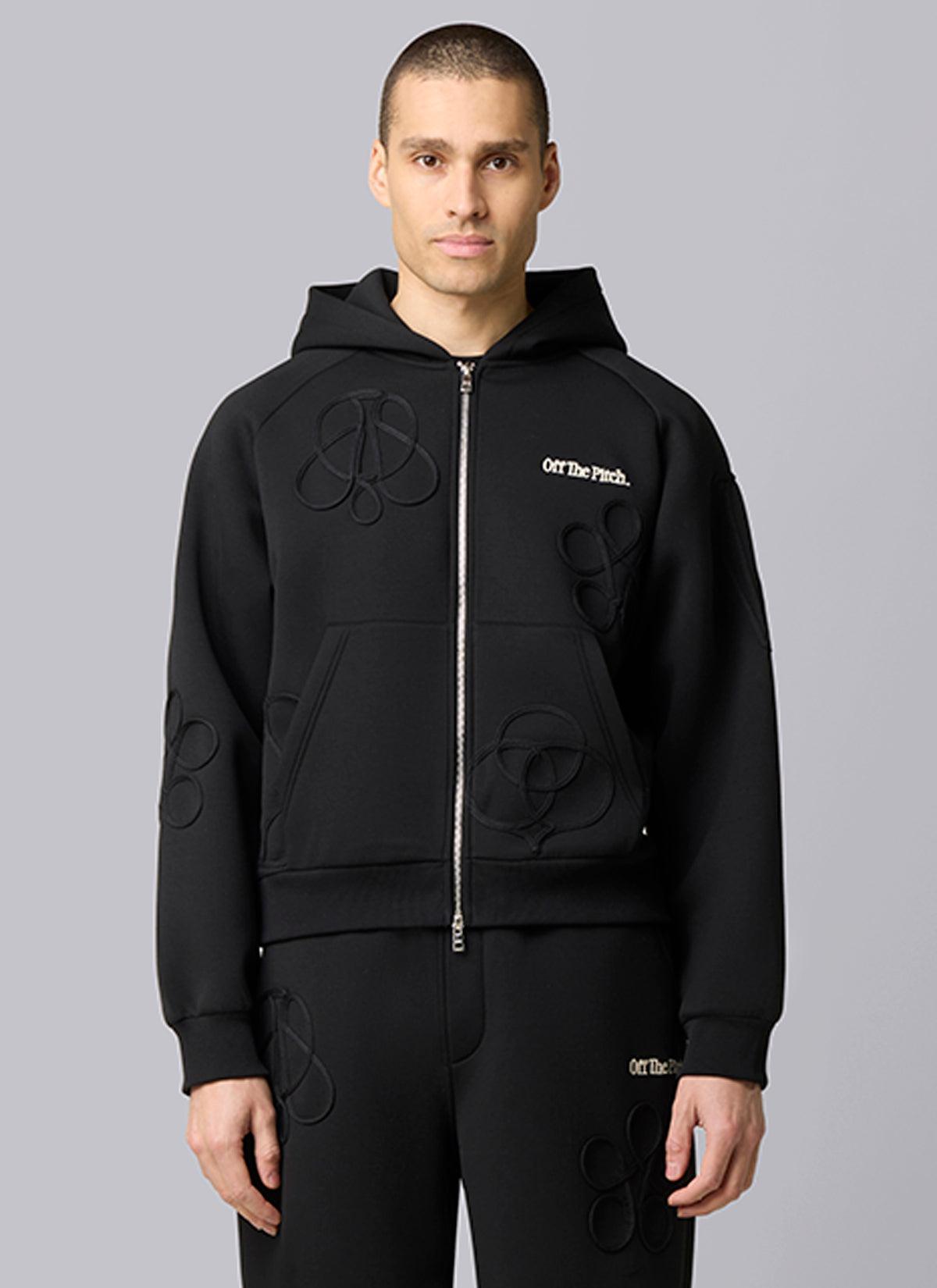 Symbol Zip Hood Black