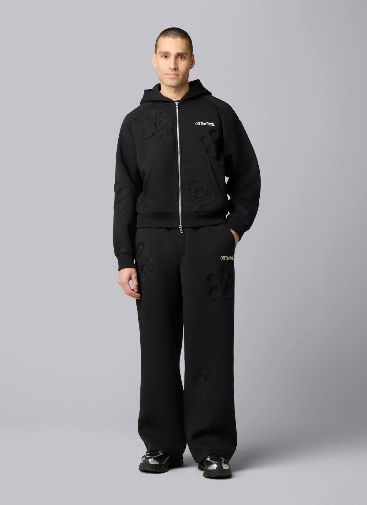 Symbol Zip Hood Black
