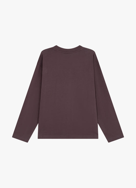 Vas Long Sleeved Tee Dark Eggplant