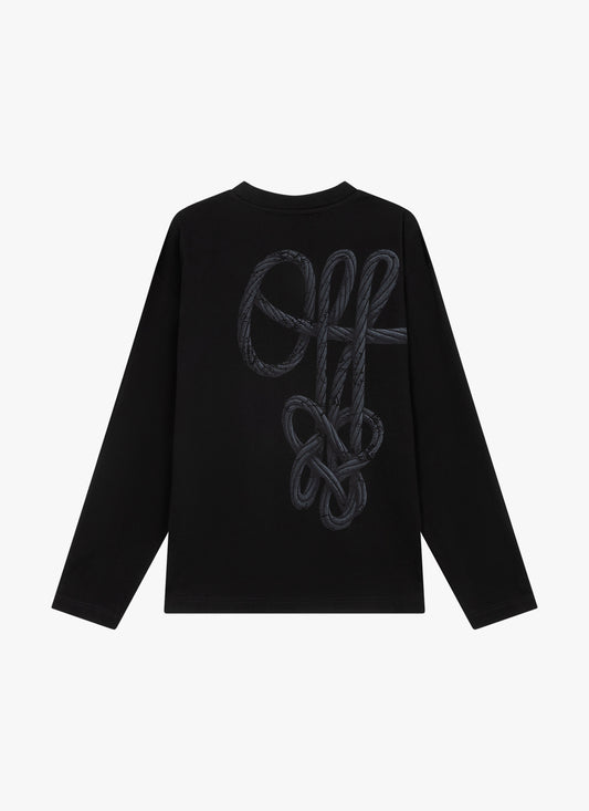 Rope Flow Long Sleeved Tee Black