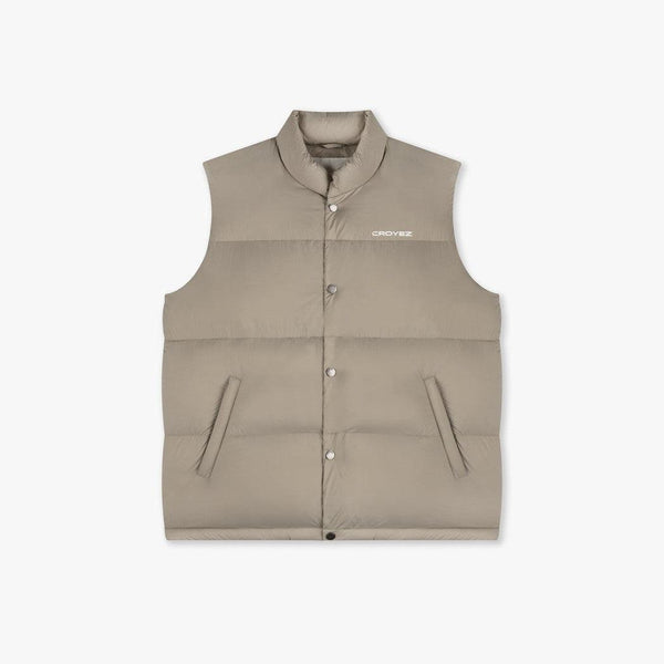 Organetto Puffer Vest Light Brown-CROYEZ-Mansion Clothing