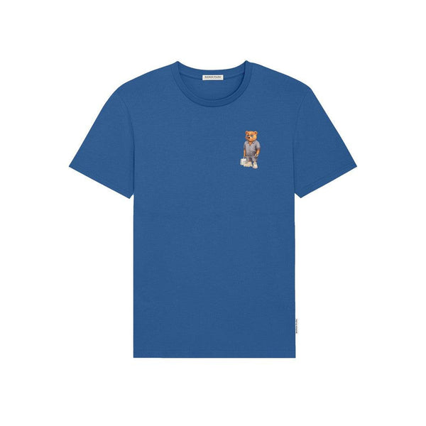 Organic Chestprint T-shirt Filou Blue Lagoon-Baron Filou-Mansion Clothing