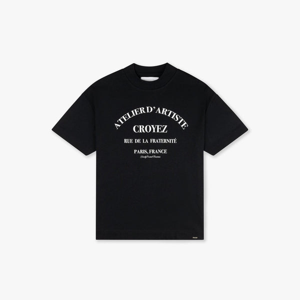 Oversized Atelier T-shirt Black/White-CROYEZ-Mansion Clothing