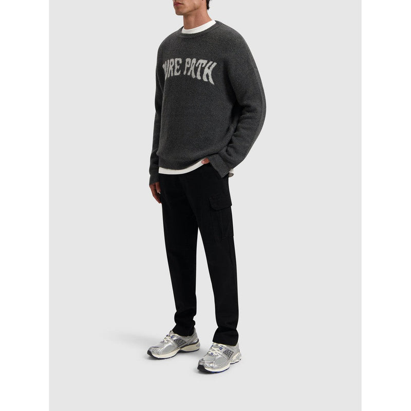 Oversized Crewneck Knitwear Antra-Pure Path-Mansion Clothing