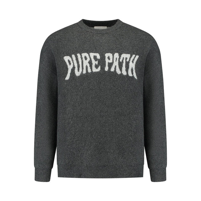 Oversized Crewneck Knitwear Antra-Pure Path-Mansion Clothing