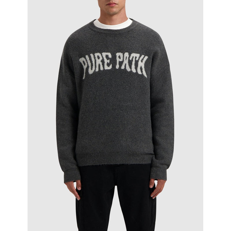 Oversized Crewneck Knitwear Antra-Pure Path-Mansion Clothing