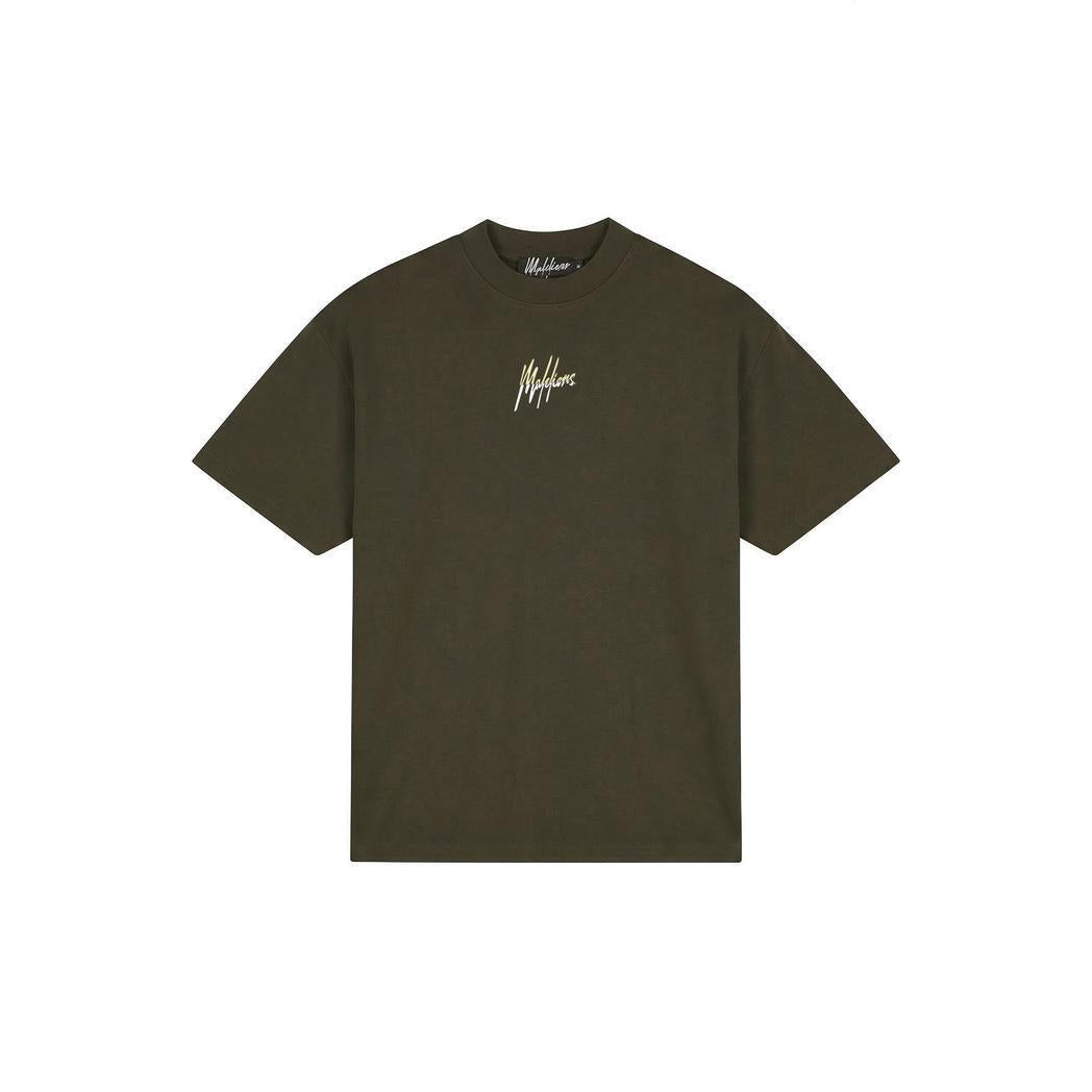 Oversized Split T-Shirt Vintage Green