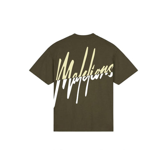 Oversized Split T-Shirt Vintage Green