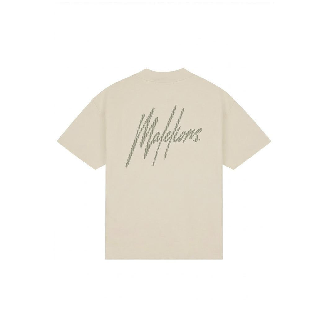 Oversized Striped Signature T-Shirt Light Taupe