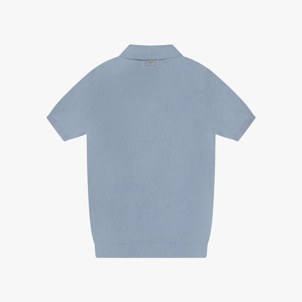 PO03328 MUTED BLUE/WHITE-Quotrell-Mansion Clothing