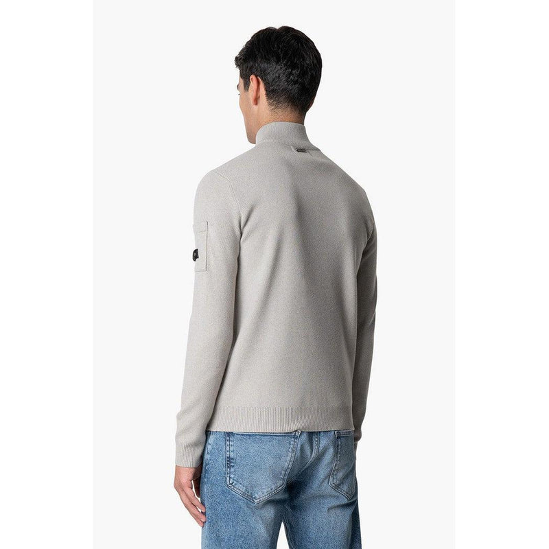 Palace Knitted Halfzip Grey Melee