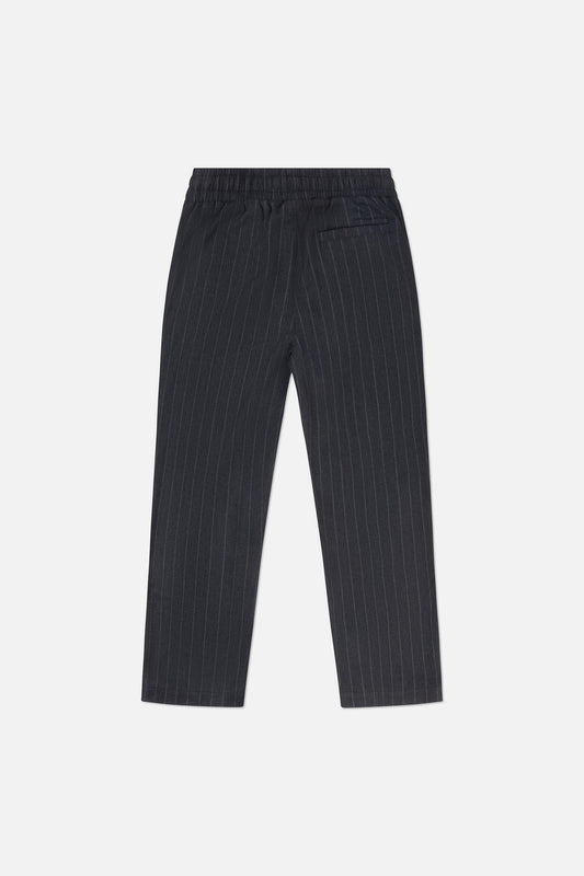 Pin Stripe Joggers Black