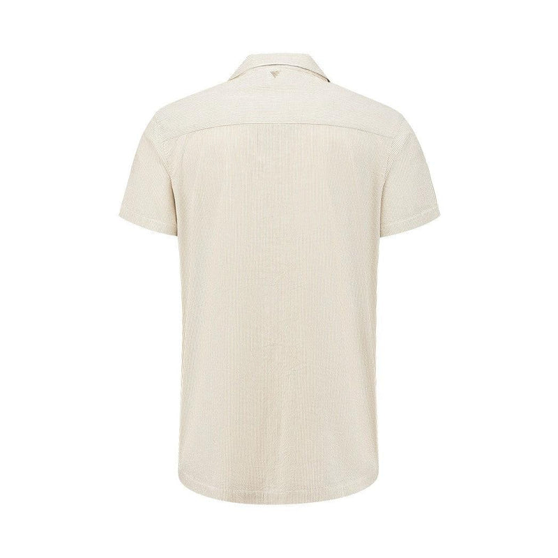 Pinstripe Shortsleeve Shirt - Taupe