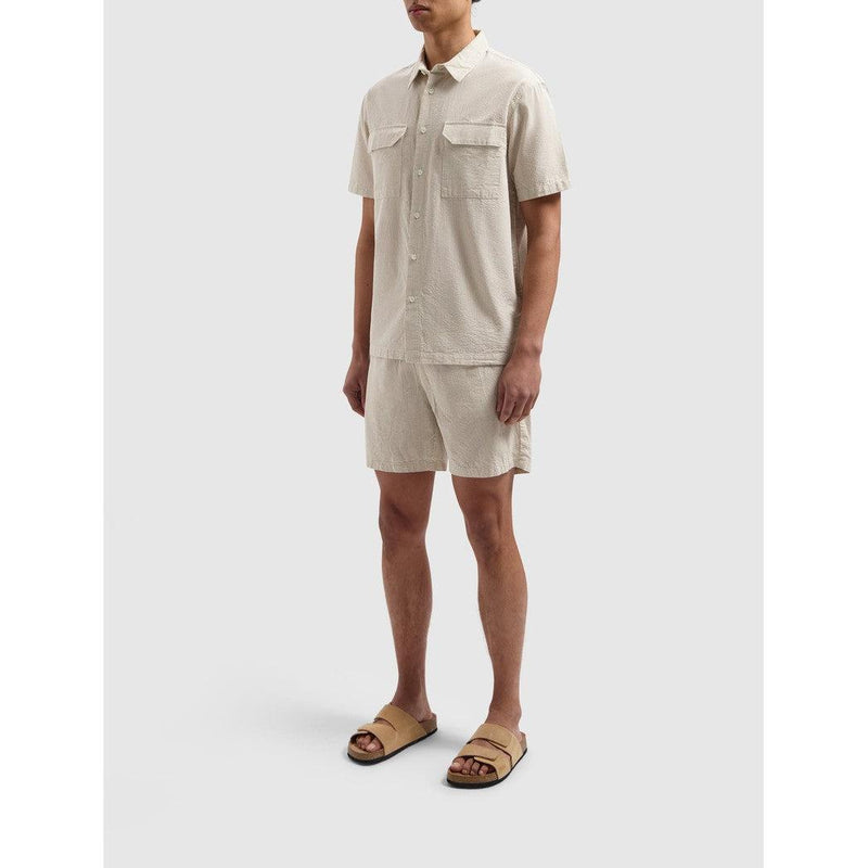 Pinstripe Shortsleeve Shirt - Taupe