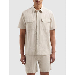 Pinstripe Shortsleeve Shirt - Taupe