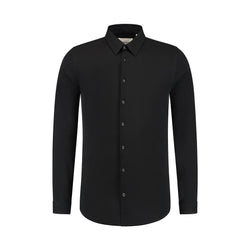Piqué Shirt Black-Pure Path-Mansion Clothing