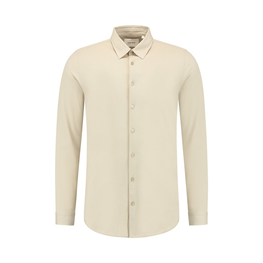 Piqué Shirt Lt Army-Pure Path-Mansion Clothing