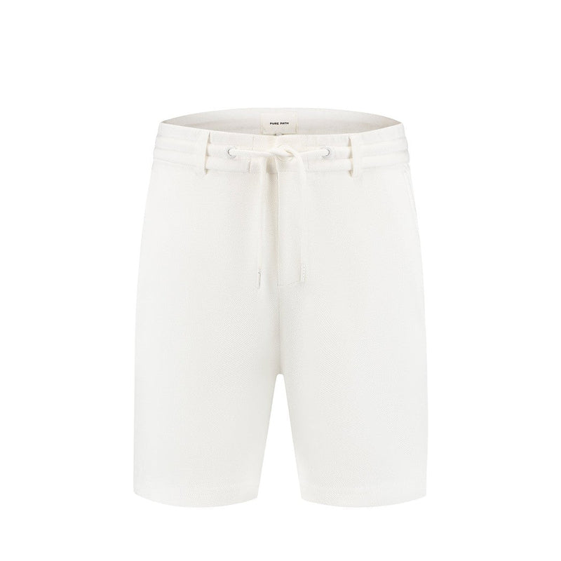Piqué Shorts - Off White-Pure Path-Mansion Clothing