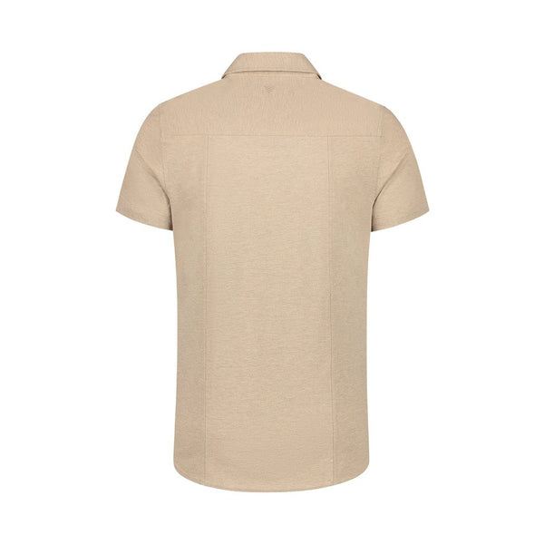 Piqué Shortsleeve Shirt - Sand-Pure Path-Mansion Clothing