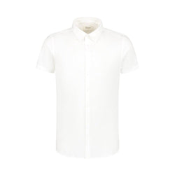 Piqué Shortsleeve Shirt - White-Pure Path-Mansion Clothing