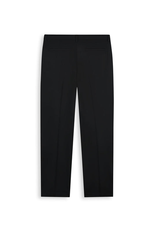 Pleated twill pants Black-Pure Path-Mansion Clothing