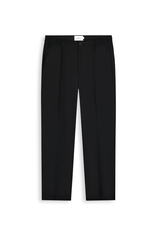 Pleated twill pants Black-Pure Path-Mansion Clothing