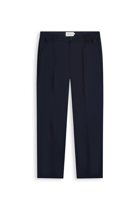 Pleated twill pants Dark Navy-Pure Path-Mansion Clothing