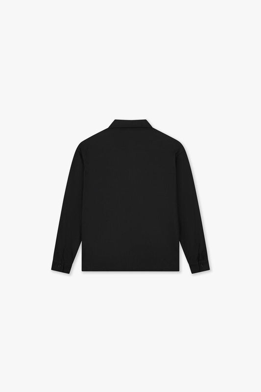 Plisse Longsleeve Shirt Black