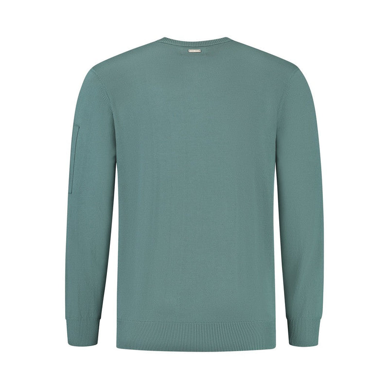Pocket Sleeve Knitwear Sweater - Faded Green