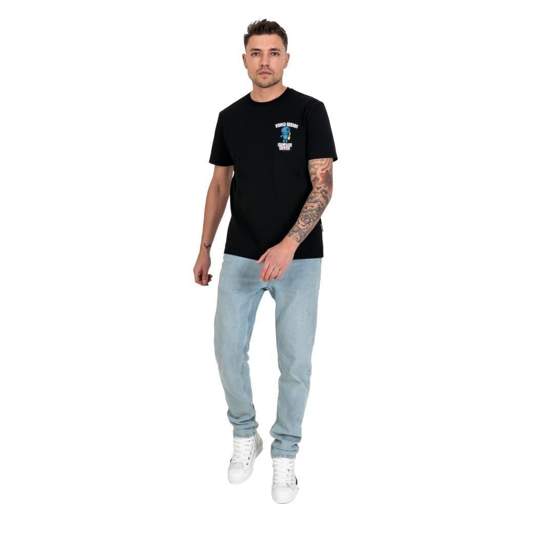 RENO T-SHIRT BLACK-WRONG FRIENDS-Mansion Clothing