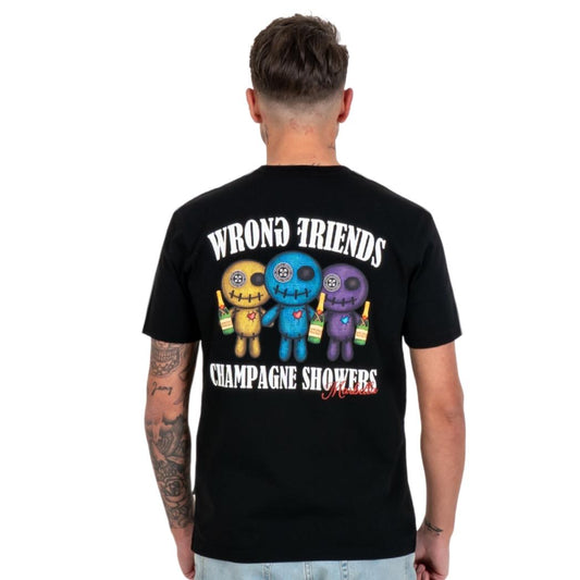 RENO T-SHIRT BLACK-WRONG FRIENDS-Mansion Clothing