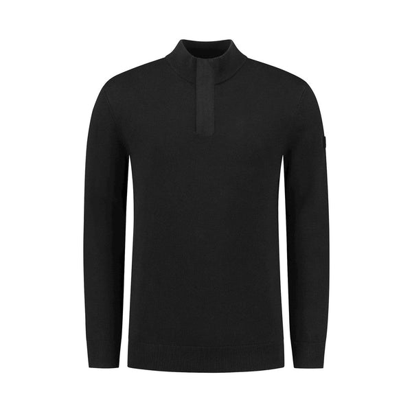 Raglan Knit Half Zip Sweater-Purewhite-Mansion Clothing