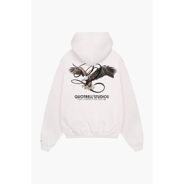 Raptor Hoodie Off White/Black-Quotrell-Mansion Clothing