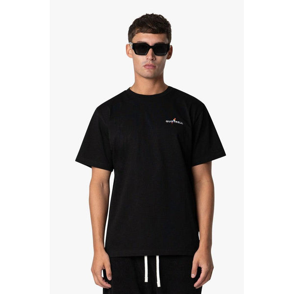 Resort T-shirt Black/White-Quotrell-Mansion Clothing