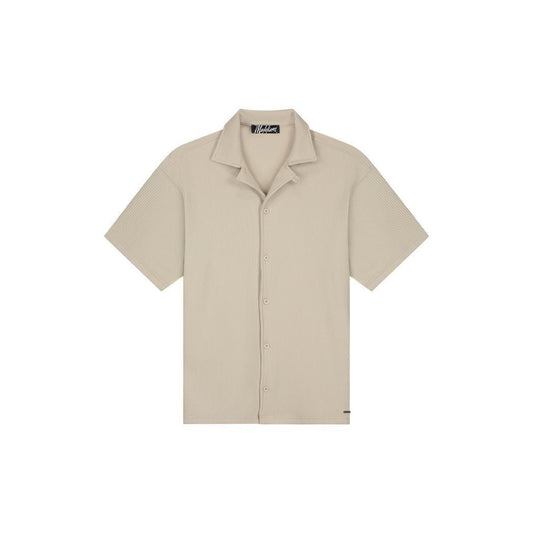 Ribbed Camp Collar Shirt Light Taupe