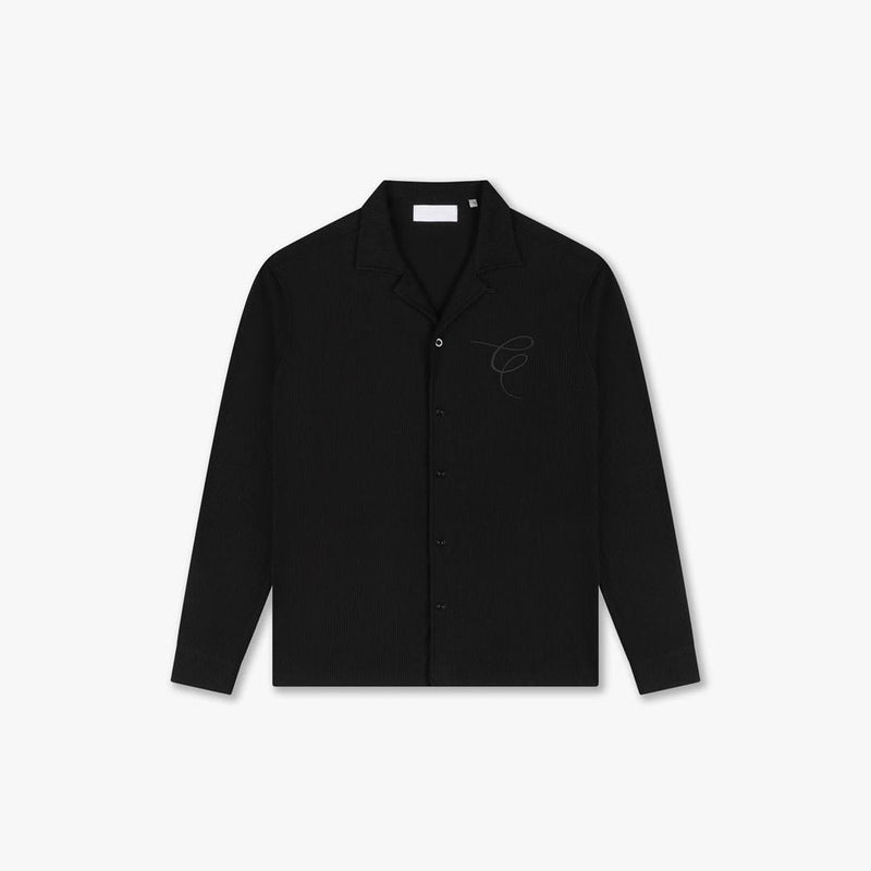 Ribbed Longsleeve Shirt Black