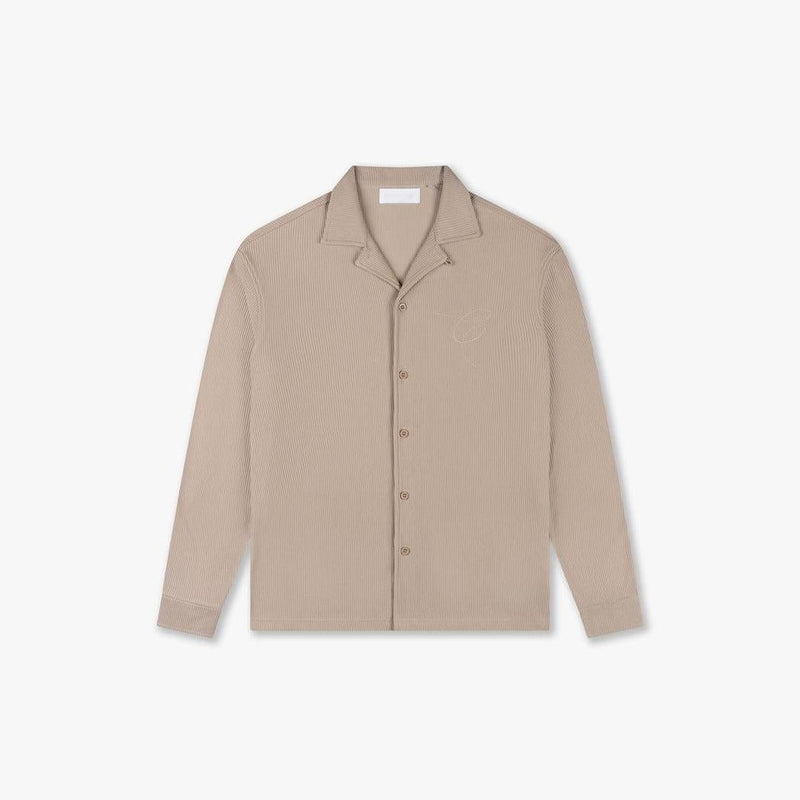 Ribbed Longsleeve Shirt Sand