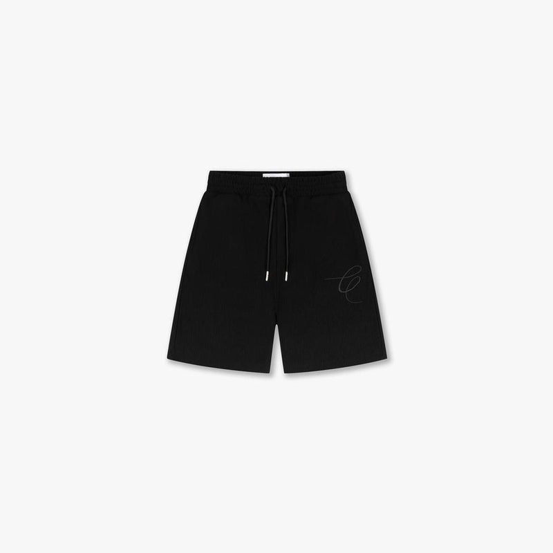 Ribbed Shorts Black-CROYEZ-Mansion Clothing